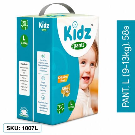 Kidz Baby Diaper Pant L (9-14kg) – 58 Pieces
